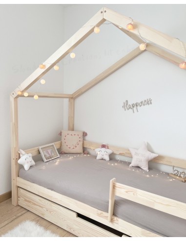 Lit gigogne inversé avec barrière amovible