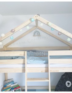 Lit à étage simple avec échelle devant 2