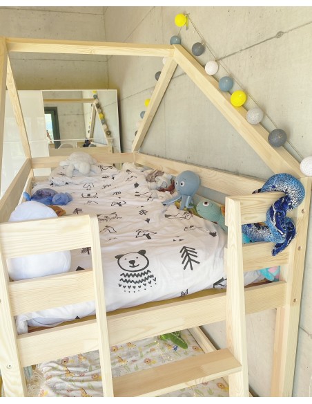 Lit à étage double avec échelle de côté Lit à étage double avec échelle de côté