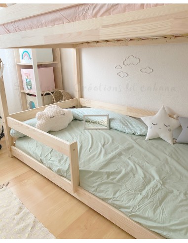 Lit à étage double avec échelle de côté SANS CABANE