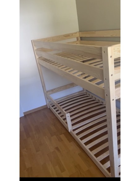 Lit à étage double avec échelle de côté SANS CABANE Lit à étage double avec échelle de côté SANS CABANE