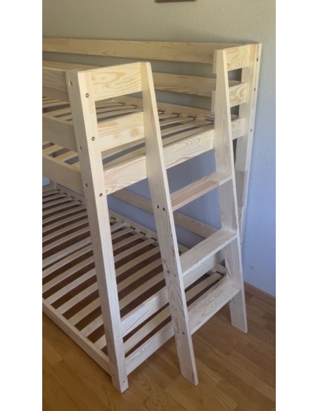 Lit à étage double avec échelle de côté SANS CABANE Lit à étage double avec échelle de côté SANS CABANE