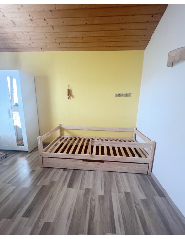 Lit gigogne avec barrière amovible SANS CABANE