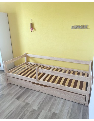 Lit gigogne avec barrière amovible SANS CABANE