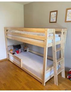 Lit à étage double avec échelle de côté SANS CABANE