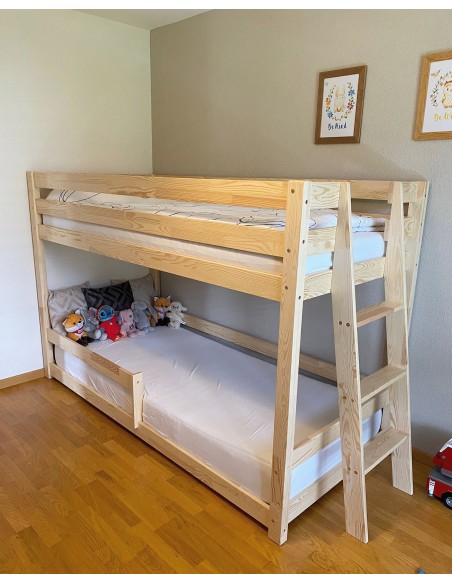 Lit à étage double avec échelle de côté SANS CABANE Lit à étage double avec échelle de côté SANS CABANE