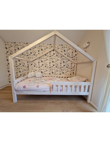 Lit cabane inversé avec barreaux non-amovibles